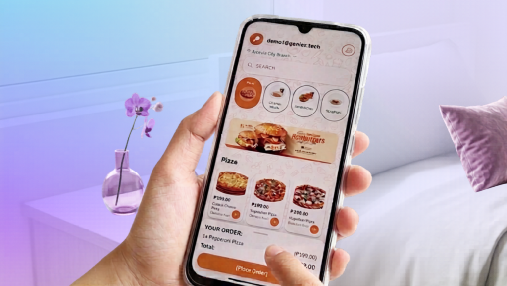 genieX's menuX mobile phone ordering